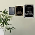 thumbnail image 4 of Signs ByLITA Portrait Round Wear Appropriate Swim Attire Door or Wall Sign Durable ABS Plastic | Laser Engraved | Easy Installation | Elegant Design | Pool Safety Sign (Navy Blue / White) - Medium, 4 of 8