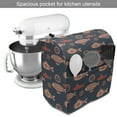 thumbnail image 2 of Marine Stand Mixer Cover, Image of Submarines and Zeppelins in Continuous Nostalgic Pattern Nautical, Kitchen Appliance Organizer Bag Cover with Pockets, 5 Quarts, Salmon and Dark Blue, by Ambesonne, 2 of 4