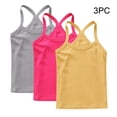 thumbnail image 4 of GERsome 3 Pack Girls Tank Tops Toddler Kids Cotton Undershirts Sleeveless Summer T Shirts Soft Round Neck Tank Tops, Sizes 3-4 Years, 4 of 9