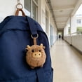 thumbnail image 6 of 3.9in Small Brown Calf Plush Toy, Cute Cow Doll Pendant, Soft Farm Animal Keychain Decor, Miniature Stuffed Cattle Ornament, Tiny Plushie Item, 6 of 8