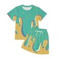 thumbnail image 4 of FASHOFT Girls Summer Outfits Set Kids Short Sleeve Boys Casual Playwear Comfortable T Shirt Top And Pants For Daily Wear Spring Fall Girl Clothing Sets Mint Green, 4 of 4