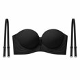 thumbnail image 2 of Women's Strapless Front Closure Push Up Bra, Non- Removable Straps, Wireless Seamless, 2 of 8