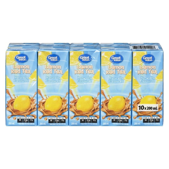 Great Value Lemon Iced Tea, 10x200mL