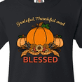 thumbnail image 4 of Inktastic Thankful Grateful and Blessed Pumpkins and Sunflower Youth T-Shirt, 4 of 5