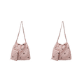 thumbnail image 1 of Bolso Hombro Acolchado para Mujer Diario Sencillo Con Patrón Lazo Y Pequeño () Rosa, 1 of 3