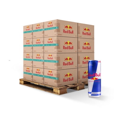 Red Bull Boisson Énergisante Canettes Slim 250ml (24/caisse) - Palette de 72 Caisses