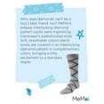thumbnail image 7 of MeMoi Diamond Interlock Dress Cotton Blend Crew Socks - Boys - Male, 10-12, Charcoal, 7 of 7