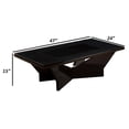 thumbnail image 5 of Pera 47 Inch Modern Coffee Table, Black Glass Insert, Geometric, Black, 5 of 5