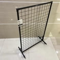 thumbnail image 6 of VTEMRBYO Free-standing panel units for exhibitions, displays and partitioning,Grid Wall Display Panel Heavy-Duty Foldable, Black Wire Wall Grid 1-Pack with 10 Hooks, 6 of 11