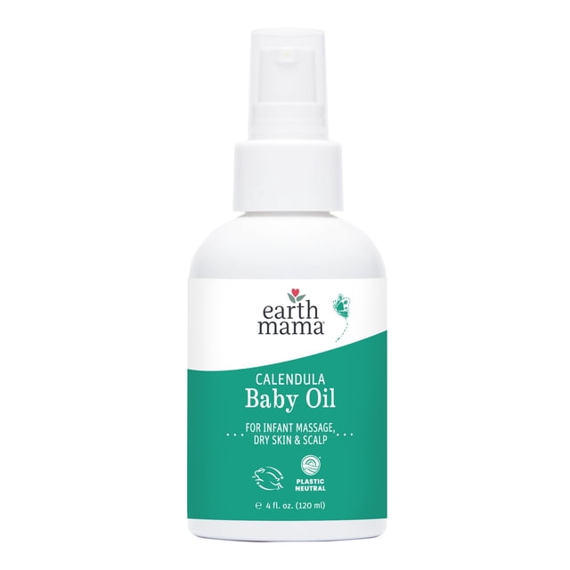 Aceite para bebés Earth Mama Calendula, 120 ml, sin fragancia
