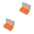 thumbnail image 3 of kurtrusly Fishing Tool Storage Box Solid Color Multi Compartment Replacement Bait Lure Fish Tools Case Organizer Accessories Orange 2Set, 3 of 6