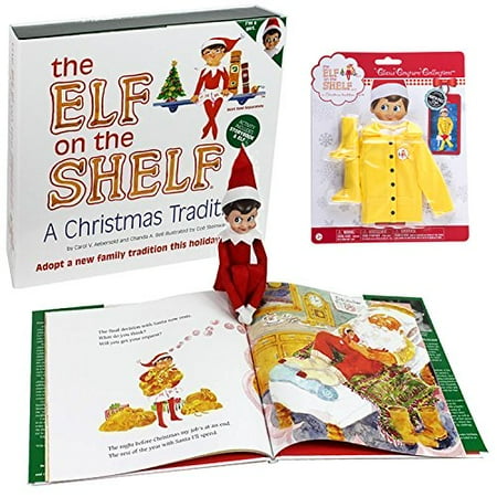 Elf on the Shelf Girl Elf Dress Up Set: Raincoat Set, Girl Scout Elf, And Elf on the Shelf Storybook