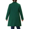 thumbnail image 4 of Agnes Orinda Women's Plus Size Coat Notched Lapel Single Breasted Long Winter Outerwear Coats with Pockets 4X Green, 4 of 8