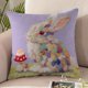 thumbnail image 5 of CaiYueKe Easter Rabbit Floral Pillow Cover - Sofa Cushion Case Home Decor Throw Pillow for Living Room Couch Bedroom Outdoor Indoor Decorative Accent Spring Holiday Farmhouse Decor, 5 of 8