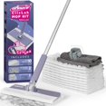 thumbnail image 1 of Sweeper Mop, Instantly Attach & Remove Cloth Touch-Free, Compatible with Swiffer Pads, Clamp Dust Mop, 1 of 8