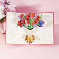 thumbnail image 6 of Fiaya Women Mother's Day Flower Pop Up Cards, 1Pc 3D Flower Bouquet Pattern Greeting Card, Creative Gift Cards for Mother's Day Party Gift Supplies, 5.9 x 7.8 Inches (H), 6 of 9