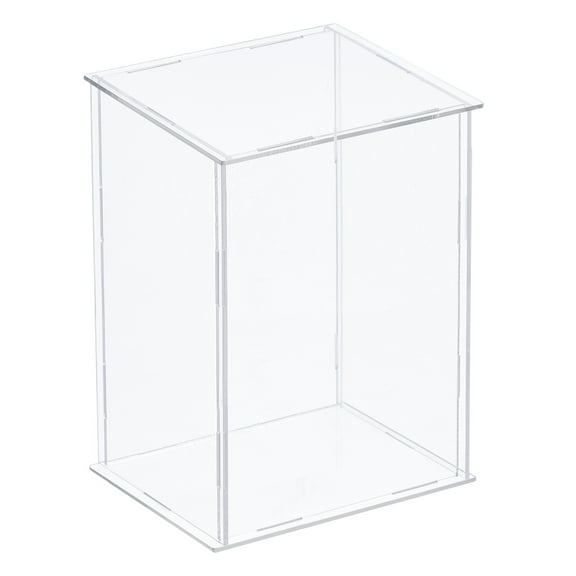 Uxcell Clear Display Case, Acrylic Box Assemble Dustproof Box Showcase, 25x15x35cm for Collectibles, Crafts