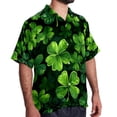 thumbnail image 2 of Saint Patrick's Day Men's Short Sleeve Poplin Shirt, Casual Printed Button Down, Summer Beach Hawaiian Shirts, Unisex, 2 of 6