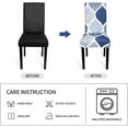 thumbnail image 6 of Dining Room Chair Covers Set of 6, Stretch Parsons Chair Slipcovers Universal Removable Washable Chair Seat Covers Protector for Dining Room, Kitchen, Hotel and Party, Navy Blue Geometric, 6 of 6