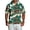 10#Green, variant on Men's Lightweight Short Sleeve Hoodie Traditional Camo Pattern Front Kangaroo Pocket Leisure Top