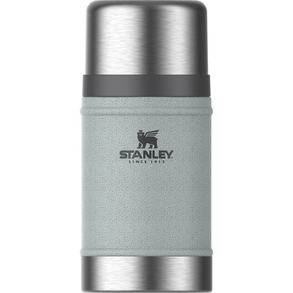 Stanley Legendary Classic Food Jar 24 oz - Hammertone Silver - Stainless Steel Insulated Jug for Hot & Cold Foods