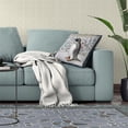 thumbnail image 4 of Penguin Paradise Flowers Indoor/Outdoor Pillow in Blue 20 x 20 with removable cover, 4 of 7