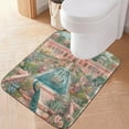 thumbnail image 5 of Toilet Rug Rectangle Bathroom Rugs Non-Slip Soft Plush Machine Washable Contour Bath Mat Peacock in Gardens 24x16, 5 of 9