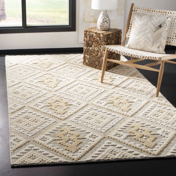 Safavieh Kenya Elisaveta Geometric Area Rug, Ivory/Gold, 5' x 8'