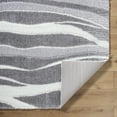thumbnail image 5 of Hauteloom Hasad Modern Abstract Area Rug - Trellis Fluffy High Pile Super Soft Shag Rug - Contemporary Geometric Carpet for Living Room, Bedroom - Off-White, Brown, Gray - 6'7" x 9' (6x9), 5 of 9