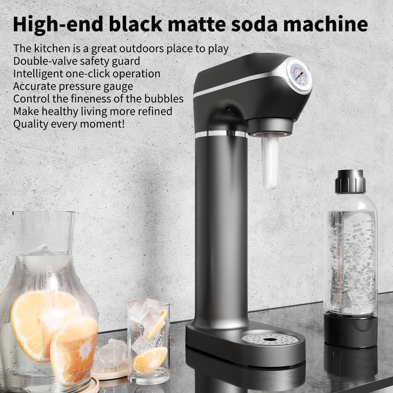 QINIUXO Soda Maker,Sparkling Water Maker with 1L Bottle & Pressure