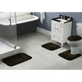 thumbnail image 2 of Garland Rug Traditional Washable Bath Rug Set, 4 Piece Set (2 Bath Rugs, Contour, & Lid) Chocolate, 2 of 7