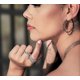 thumbnail image 3 of Anillo de eternidad de 3 filas para mujer, anillo de bodas chapado en oro blanco o oro rosa con circonita cúbica, joyería, 8, 3 of 5