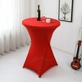 thumbnail image 2 of Mohdy Spandex Table Cover, Cocktail Fitted Tablecloths, Round Highboy Stretch Table Covers Cloths for Party, Dj, Bar, Wedding, Birthday, Banquet 43.3X23.6 inch (Multiple Colors available), 2 of 6