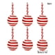 thumbnail image 3 of 6 Pack Red And White 8cm Fuzzy Christmas Balls Ornament For Tree, 3 of 6