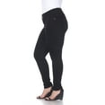 thumbnail image 2 of White Mark Women's Plus Size Super Stretch Black Denim Jeans, 2 of 5