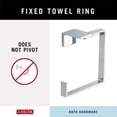 thumbnail image 2 of Vero (1-Pack) Hand Towel Holder Polished Chrome Towel Racks for Bathroom Wall Square Towel Ring Holder for Bath Towel Hanger for Kitchen, Bathroom Accessories 77746, 2 of 7