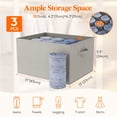 thumbnail image 2 of Lifewit Jeans Organizer for Closet, Large Size Pants Storage Bins 12 Cell, Foldable Clothes Drawer Organizer for Sweater, Towel, T-shirts, Dress, Stackable Wardrobe Shelf Dividers Box, 3 Packs, 2 of 9