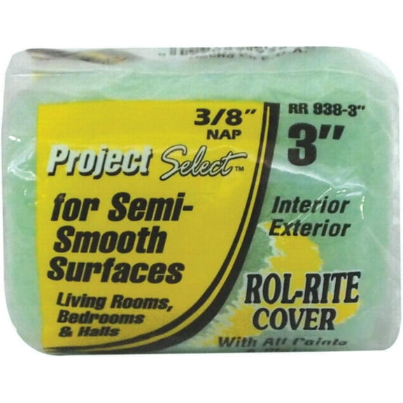 Linzer Semi-Smooth Paint Roller Cover 3/8" Nap 3" Green RR9383