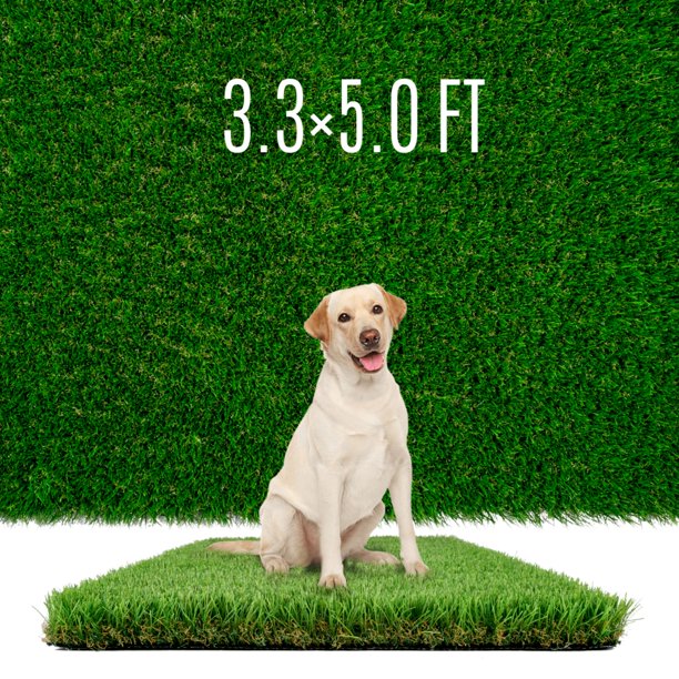 SunTurf 3.3FT*5FT Puppy Pee Pad Dog Potty Pad Mat Grass Indoor Outdoor