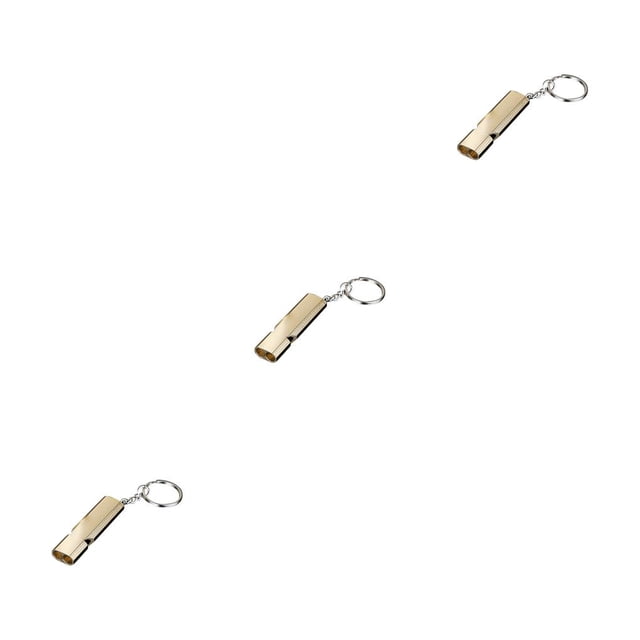 Toystoory Silbato de metal Sonido fuerte Artesanía Silbatos al aire libre Mano de obra Accesorios para acampar Firmeza Supervivencia Prop Type4 NO4