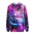 thumbnail image 4 of Renewold Galaxy Graphic Zip Up Hoodies for Women Size S Universe Nebula 3D Print Tops Fall Drawstring Sweatshirt Keep Warm Super-Soft Jacket with Pocket, 4 of 5