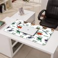thumbnail image 3 of Long Mouse Pads for Desk,White Cartoon Dinosaurs Names Pattern Desk Mats on Top Of Desks, Desk Mouse Pad Extra Large with 3mm Non-Slip Base and Stitched Edge for Gaming,Office,Work,Home 31.5"x15.7", 3 of 6