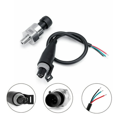 

RANMEI 5V 1/8NPT Air Fuel Pressure Sensor Stainless Steel Transmitter Sensor