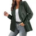 thumbnail image 1 of IMENGL Fall winter solid color corduroy cardigan jacket, Green L, Size M-3XL, 1 of 4
