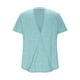 thumbnail image 5 of Camisas de vestir para mujer,Blusa de lentejuelas para mujer, manga corta, cuello en V, poliéster, informal, holgada, para uso diario, sopatenor, 5 of 8