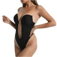 thumbnail image 1 of Tqcoqu Women's Shaping Crotch Lace Tight Strap Bodysuit Shaping, 1 of 2