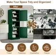 thumbnail image 5 of 67" Tall Narrow Storage Cabinet Metal Bathroom Cabinet with 2 Doors & 4 Adjustable Shelves, Standing Pantry Cabinets Cupboard for Kitchen, Dining Room, Living Room and Bathroom (Green), 5 of 14