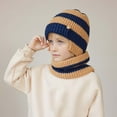 thumbnail image 3 of GigrtiJin 1-11 Years Infant Toddler Children Fleece Knitted Hats Color Block Thermal Comfy Scrafs Winter Warm 2 Piece Sets, 3 of 3