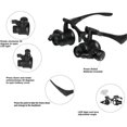 thumbnail image 2 of Magnifying Glass with 2 LED Lights, 8 Detachable Lenses, Head Mounted Magnifier, Hands Free Magnifier for Repair, Watch (2.5X 4X 6X 8X 10X 15X 20X 25X, 2 of 5