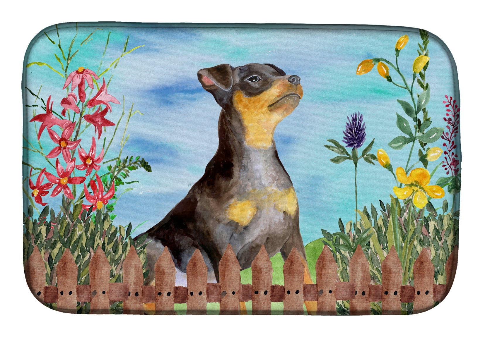 Miniature Pinscher #2 Spring Dish Drying Mat - Walmart.com ...